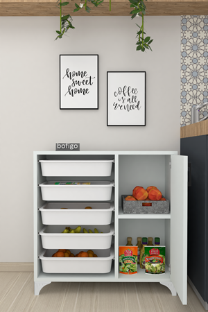 12-02-01 5 Baskets Multifunctional Kayra Cabinet WHITE