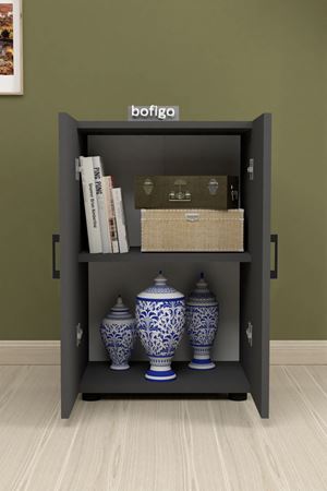 12-52-08 Folder Cabinet With 2 Shelves ANTHRACITE