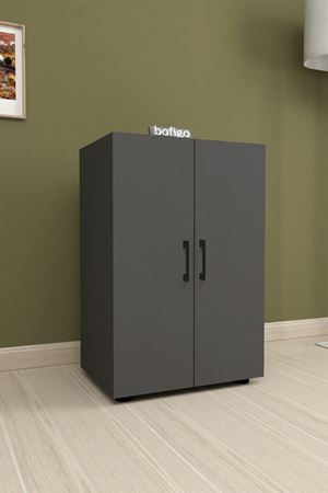 12-52-08 Folder Cabinet With 2 Shelves ANTHRACITE