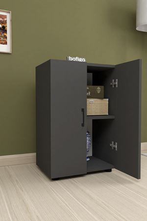 12-52-08 Folder Cabinet With 2 Shelves ANTHRACITE