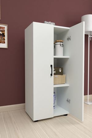12-53-01 Folder Cabinet With 3 Shelves WHITE