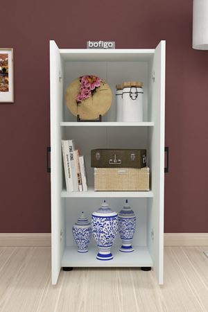 12-53-01 Folder Cabinet With 3 Shelves WHITE