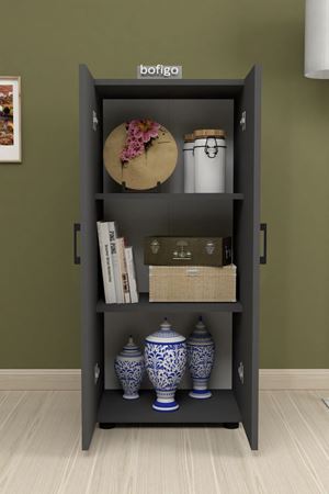 12-53-08 Folder Cabinet With 3 Shelves ANTHRACITE