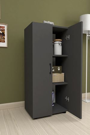 12-53-08 Folder Cabinet With 3 Shelves ANTHRACITE