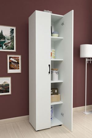 12-55-01 Folder Cabinet With 5 Shelves WHITE