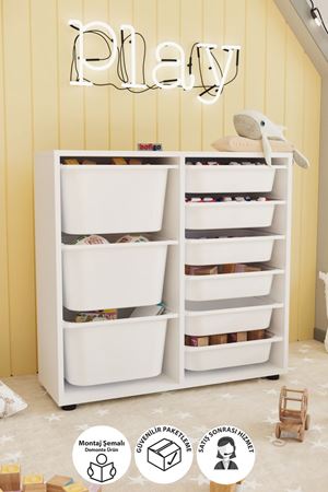 12-09-01 9 Baskets Multifunctional Cagla Cabinet WHITE