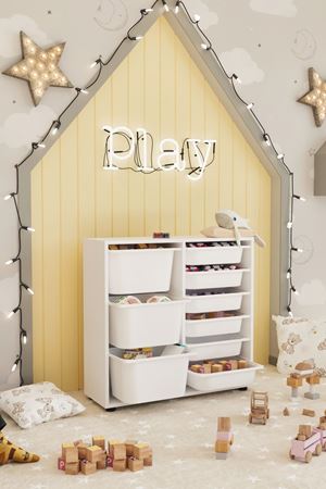 12-09-01 9 Baskets Multifunctional Cagla Cabinet WHITE