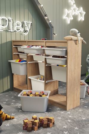 12-11-14 12 Baskets Multifunctional Lara Cabinet SAPPHIRE OAK