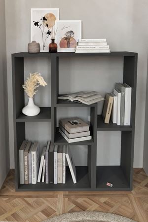 Bofigo Çok Amaçlı Fonksiyonel TV Ünitesi Raflı TV Sehpası Televizyon Sehpası Konsol Antrasit