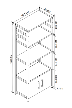 28-04-08 Colombia Kitchen Shelf ANTHRACITE