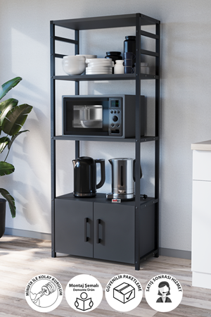 28-04-08 Colombia Kitchen Shelf ANTHRACITE