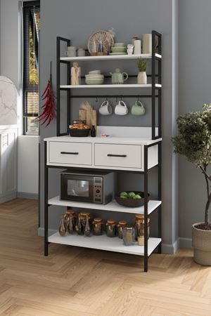 28-02-01 Vietnam Kitchen Stand With 2 Drawers WHITE