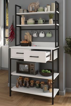 28-02-01 Vietnam Kitchen Stand With 2 Drawers WHITE