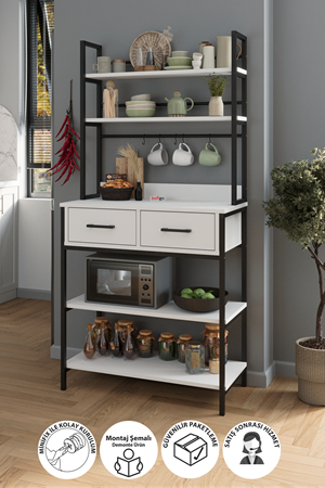 28-02-01 Vietnam Kitchen Stand With 2 Drawers WHITE