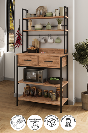 28-02-02 Vietnam Kitchen Stand With 2 Drawers PINE