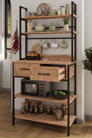 28-02-02 Vietnam Kitchen Stand With 2 Drawers PINE