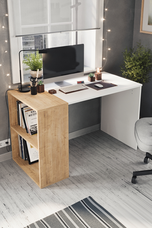 20-35-41 Smyrna Study Desk SAPPHIRE/WHITE