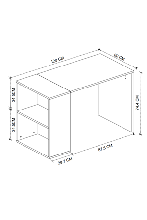 20-35-41 Smyrna Study Desk SAPPHIRE/WHITE