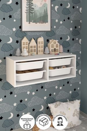 12-13-01 4 Basket Multifunctional Ayca Cabinet WHITE