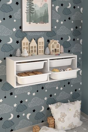 12-13-01 4 Basket Multifunctional Ayca Cabinet WHITE