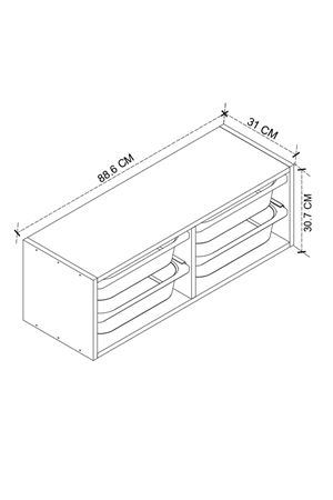 12-13-14 4 Basket Multifunctional Ayca Cabinet SAPPHIRE OAK