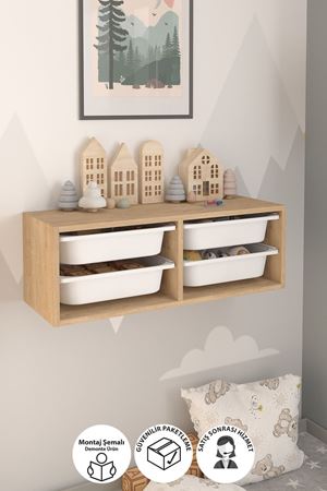 12-13-14 4 Basket Multifunctional Ayca Cabinet SAPPHIRE OAK