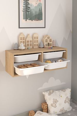 12-13-14 4 Basket Multifunctional Ayca Cabinet SAPPHIRE OAK