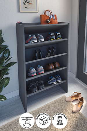 18-05-08 5 Shelves Shoerack ANTHRACITE