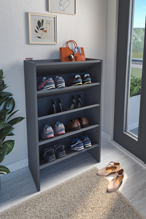 18-05-08 5 Shelves Shoerack ANTHRACITE