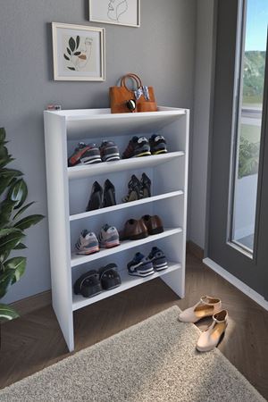 18-05-01 5 Shelves Shoerack WHITE