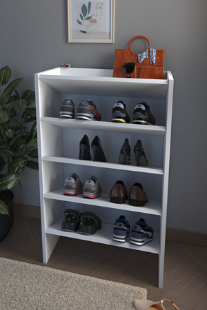18-05-01 5 Shelves Shoerack WHITE