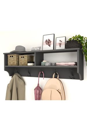 21-11-08 Wall Mounted Clothes Hanger 120 cm ANHRACITE