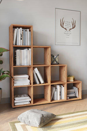 Bofigo Merdiven Kitaplık Basamaklı Kitaplık Çam