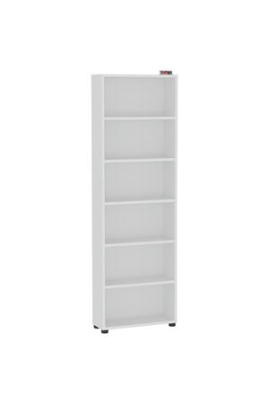 15-16-01 6 Shelves Chipboard Bookshelf WHITE