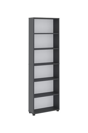 15-16-08 6 Shelves Chipboard Bookshelf ANTHRACITE