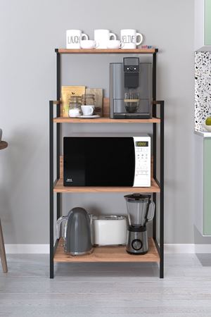 28-01-02 Indonesia Kitchen Stand With 3 Shelves PINE