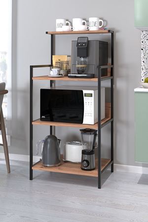 28-01-02 Indonesia Kitchen Stand With 3 Shelves PINE