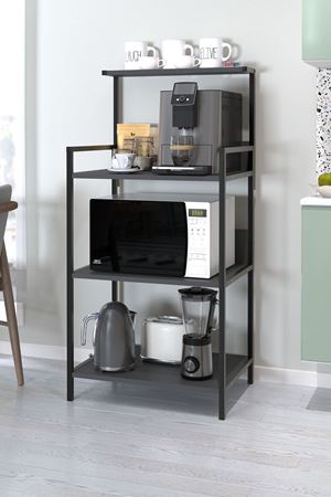 28-01-08 Indonesia Kitchen Stand With 3 Shelves ANTHRACITE