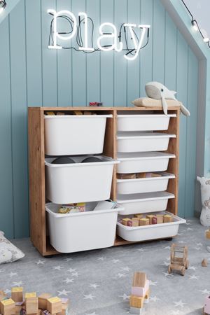 12-09-02 9 Baskets Multifunctional Cagla Cabinet PINE