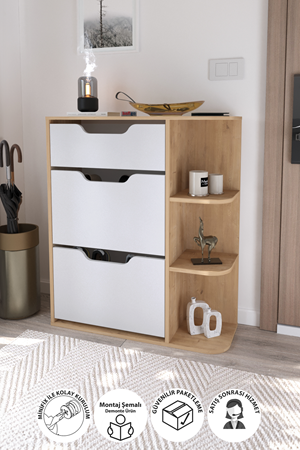 18-35-41 Smyrna Shoerack SAPPHIRE OAK/WHITE