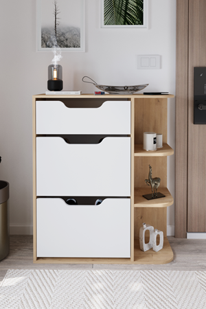 18-35-41 Smyrna Shoerack SAPPHIRE OAK/WHITE