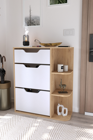 18-35-41 Smyrna Shoerack SAPPHIRE OAK/WHITE