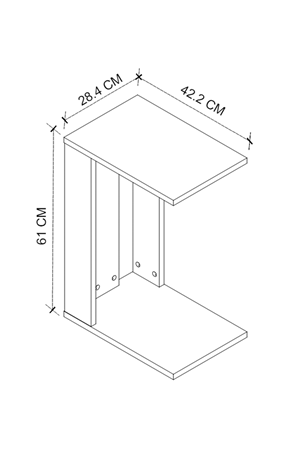 22-60-21 Wheeled Coffee Table PINE/WHITE