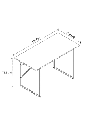 20-05-01 60x120 Cm Metal Study Desk WHITE