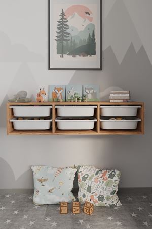 12-14-02 6 Baskets Multifunctional Sahra Cabinet PINE