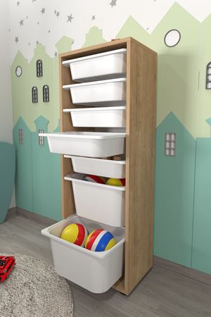 12-10-14 7 Baskets Multifunctional Pera Cabinet SAPPHIRE- OAK