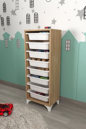 12-01-14 8 Baskets Multifunctional Dora Cabinet SAPPHIRE-OAK