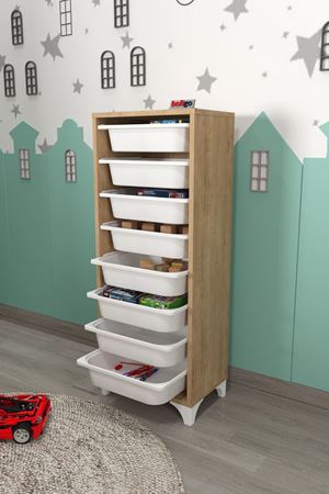 12-01-14 8 Baskets Multifunctional Dora Cabinet SAPPHIRE-OAK