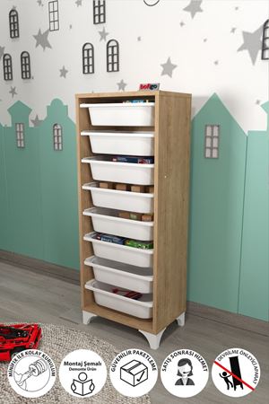 12-01-14 8 Baskets Multifunctional Dora Cabinet SAPPHIRE-OAK