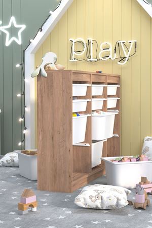 12-11-02 12 Baskets Multifunctional Lara Cabinet PINE